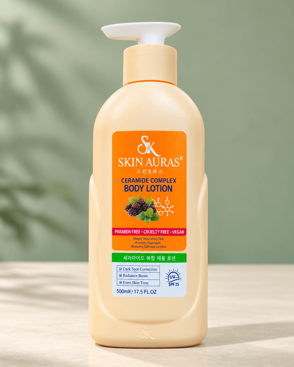 Skin Auras body lotion from the Zanic product range